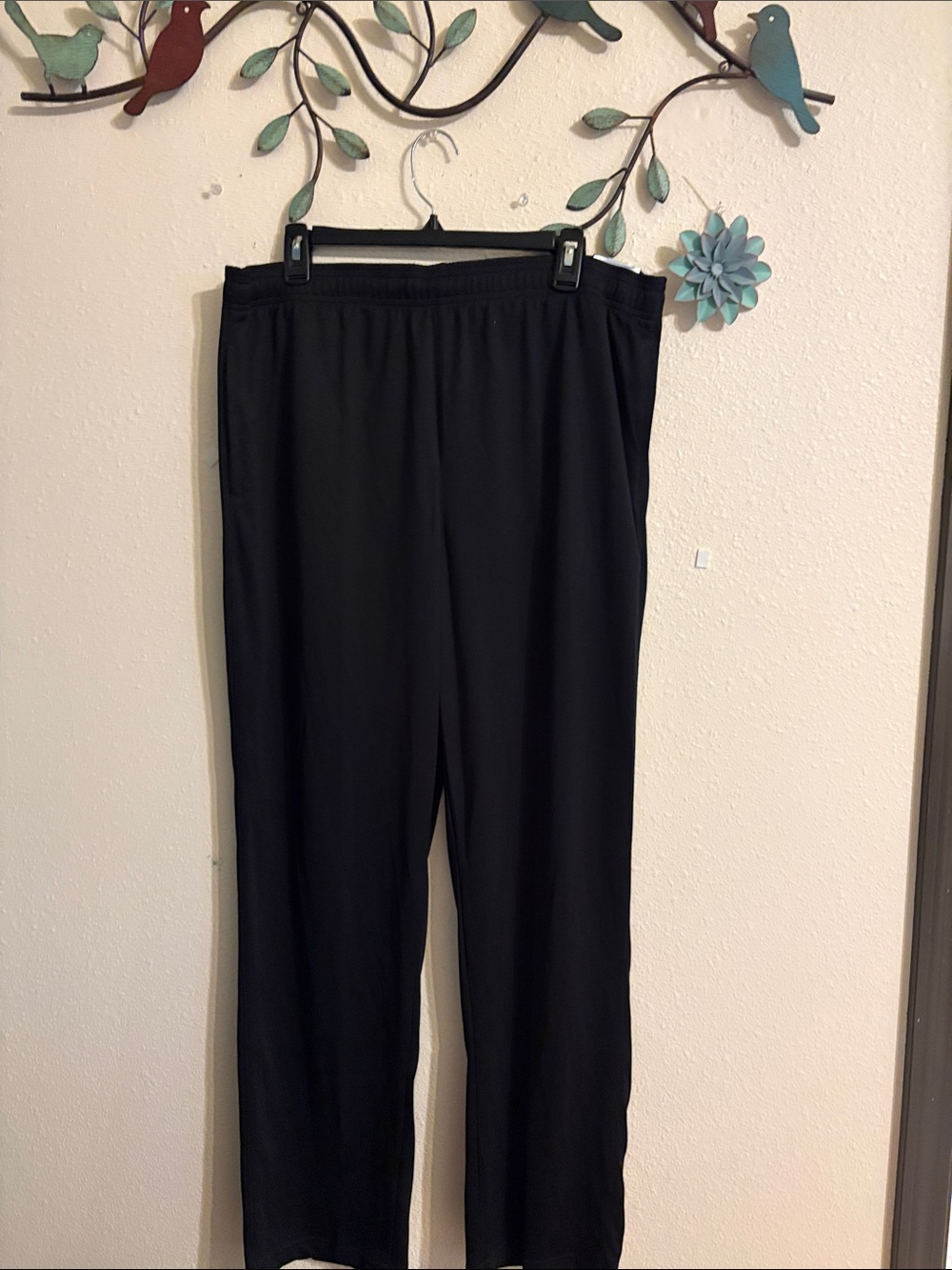 tek gear Black Pull-On Straight Leg Track Pants